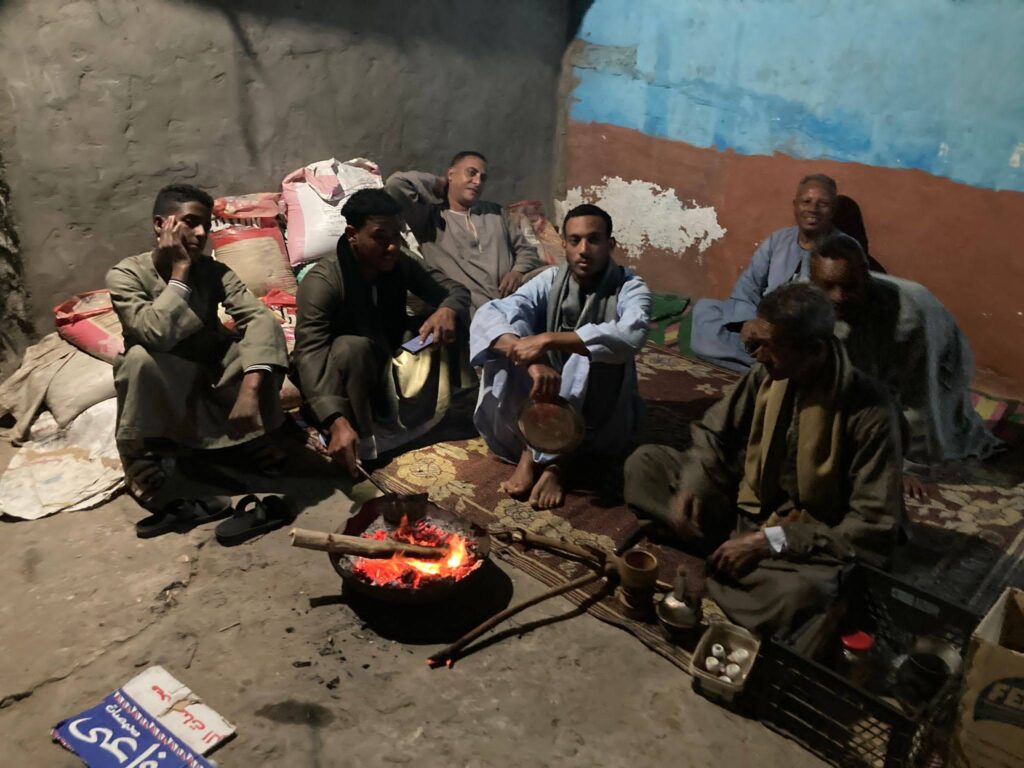 Coffee making at social gathering in Egypt
